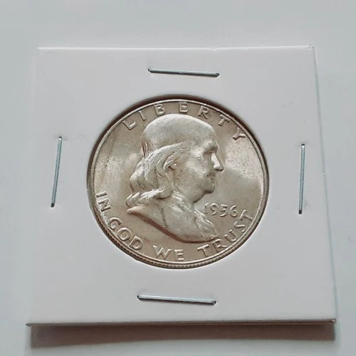 1956 GEM BU?  90% Silver Franklin Half  Dollar!!    Nice coin!   A244