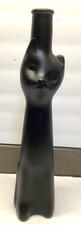 Moselland Black Glass Happy Cat  2008 Riesling Wine Bottle 13” Empty