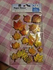 Fall Leaves -3D scrapbook stickers - Paper House STDM-0327