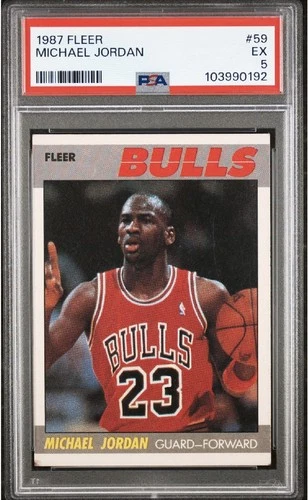 1987 FLEER #59 MICHAEL JORDAN PSA 5