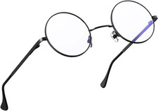 Unisex Stylish round Blue Light Blocking Glasses for Women and Men - Retro Circl
