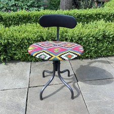 TANSAD Industrial Workers Chair Swivel Adjustable Retro Funky