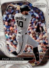 2020 Panini Prizm #79 Evan Longoria White Wave Prizm
