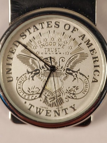 Orologio Colibri di Londra tono argento Stati Uniti d'America venti fermasoldi - Foto 6 di 12
