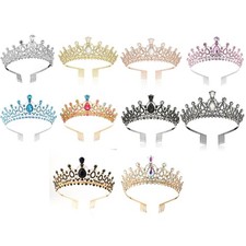 Delicate Bride Princess Crown with Fixing Comb Elegant Tiaras for Wedding Party