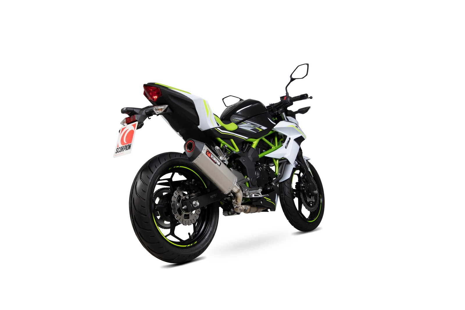 Kawasaki Z125 18-21 Scorpion Exhaust Serket Parallel Titanium Slip-on RKA125TEO