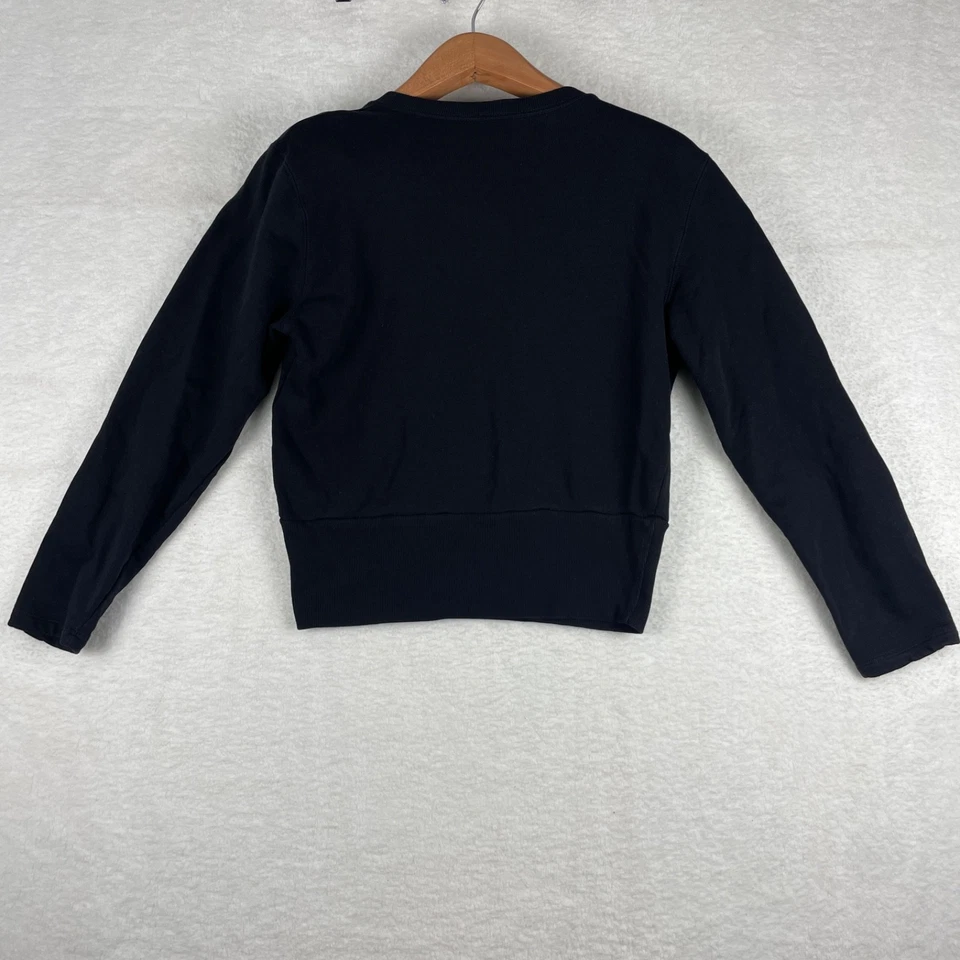 Sudadera recortada Zara M cuello redondo manga larga ocio deportivo hombreras Foto 3 de 4