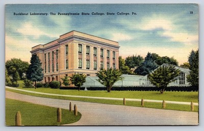 Pennsylvania State College PA Buckhout Laboratory  PSU Postcard CA16