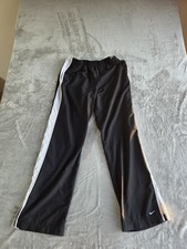 Nike Youth XL 12-14 Black White Track Pants Athletic Warm Up Swoosh