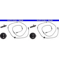2X Ate ABS-SENSOR Raddrehzahl ABS-FÜHLER Hinten Passend FüR Fiat Doblo