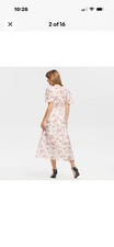 Women's Flutter Short Sleeve Midi Dress - A New Day Light Pink