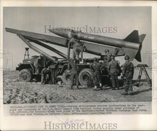 1959 Press Photo Italian Artillerymen Learn Rocket Missile Launching from U.S.