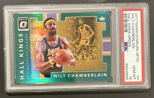 2017 Panini Optic Wilt Chamberlain Hall Kings Green /5 PSA 10