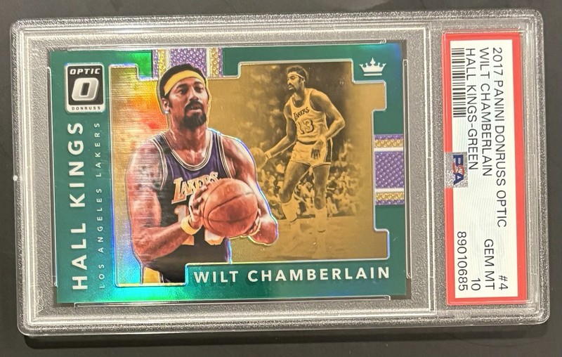 2017 Panini Optic Wilt Chamberlain Hall Kings Green /5 PSA 10