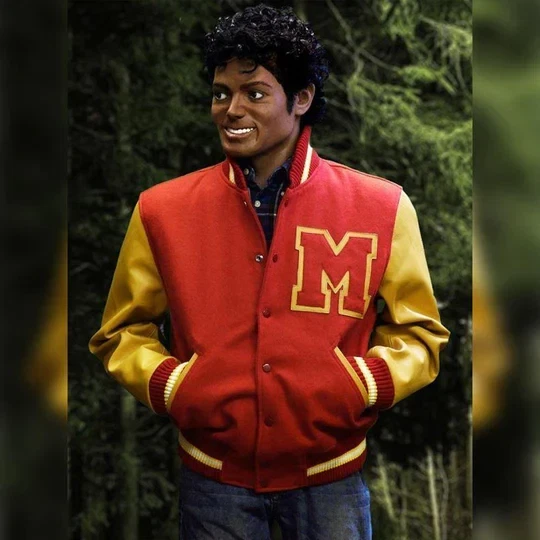 MJ Thriller Michael Jackson Varsity Bomber Jacket Retro Pop Icon Jacket