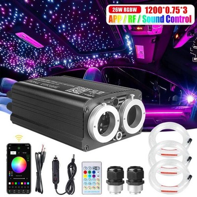 1200*2/3M Auto Lichtfaser Twinkle Meteor LED Sternenhimmel Glasfaser Optik Licht