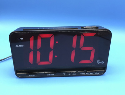 Equity 30402 LED Alarm Clock Red Large Display Hi/Low