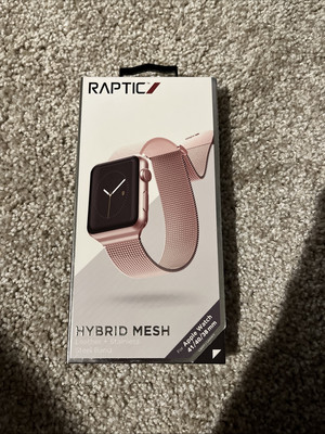 Raptic Hybrid Mesh Watch Band for Apple Watch 38mm and 40mm - Rose/Pink