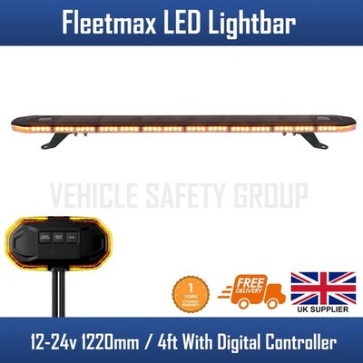 LED Amber Light Bar Strobe Beacon Recovery Warnung 120cm 1200mm 1,2m 48'' 12V 24V