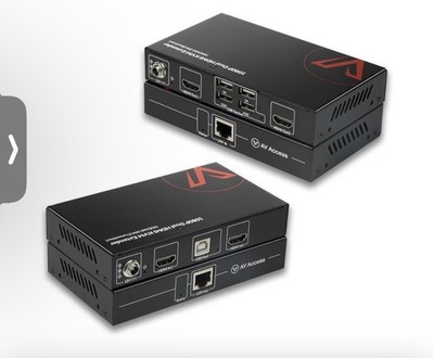 NEW IN BOX HDMI USB KVM Extender Dual Monitor Over Cat5e/6/6a/7 up to 1080p@60Hz