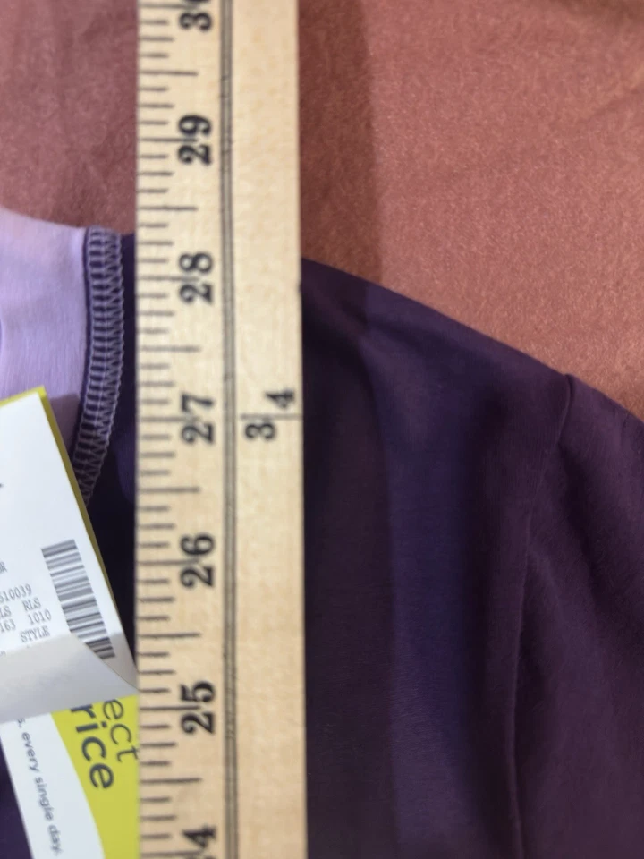 Painel contrastante feminino 2x tops Liz And Me Sport essencial roxo gola V  - Imagem 4 de 4