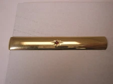 2-1/2" Red Rhinestone Starburst Design Vintage ANSON Tie Bar Clip simple plain