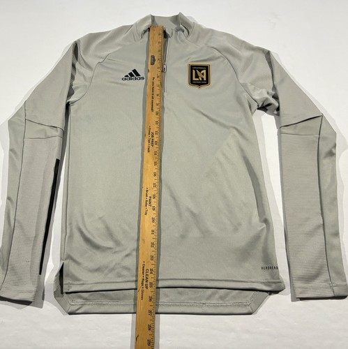 Adidas Aeroready MLS LAFC Mens Unisex Gray Pullover 1/4 Zip Sweatshirt Sz XS - Picture 3 of 7