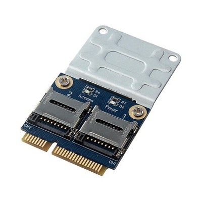 2 Ports HDD Laptop Dual Micro SD SDHC SDXC TF zu Mini PCIe Hochwertig Langlebig