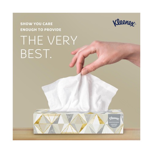 Kleenex Tessuto Viso Professionale, Bulk (03076), 2 Strati, Bianco, Piatto in Scatola Fo... - Foto 4 di 10