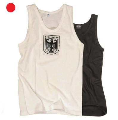 BUNDESWEHR TANK TOP SPORTHEMD WEISS SCHWARZ BW SPORT JOGGING m ADLER BAUMWOLLE - Bild 1 von 2
