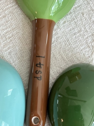 Cactus Measuring Pot Cup & Measuring Spoons Ceramic Set ONE CHIP ON HANDLE - Picture 13 of 24