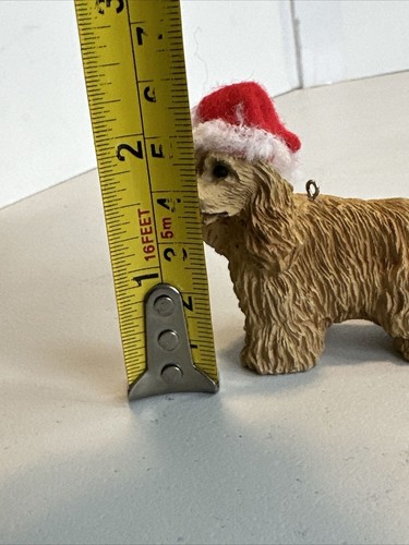 cappello babbo natale addobbo natale cocker spaniel 2”da 2,25” piccolo resina - Foto 11 di 12