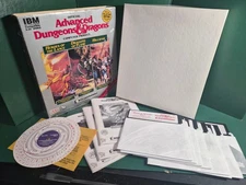IBM Advanced Dungeons Dragons Heroes of Lance Hillsfar Dragons Flame Set 5.25"