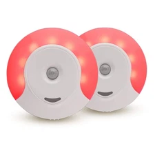 Sleep Aid Red LED Motion Sensor Night Light Plug in for Bedroom with Dusk to ...