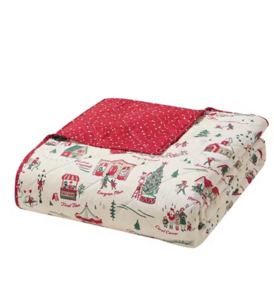 Juego de edredón Hallmark Christmas Village Holiday Queen completo Foto 4 de 4