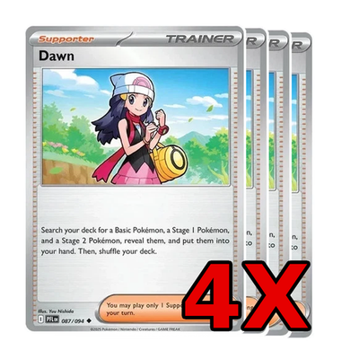 #ad Dawn X4 Playset Pokemon TCG Trainer Card Phantasmal Flames PFL #087 094 $0.99