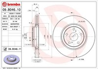 2X Bremsscheibe Vorne Brembo 09B04611 FÜR Toyota Bremsscheiben Scheibenbremse