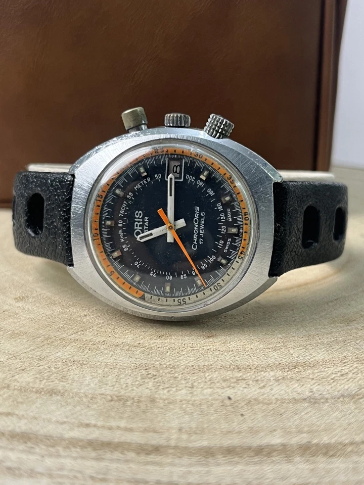 Oris Star Chronoris vintage muito raro dos anos 1970 cal.725. Bom estado e funcionando. - Imagem 2 de 4
