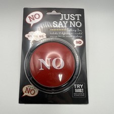 Just Say No Talking Push Button 10 Pre-recorded Sayings Gag Gift - Tested