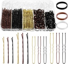 Bobby Pins Hair Pins Kit, U Shaped Hair Pins for Buns, Hair Pins for Women