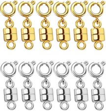 Dailyacc Magnetic Necklace Clasps and Closures - Safety 14 K Gold, Silver