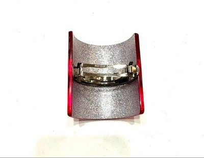 CHANEL Coco Mark Barrette Hair Clip Hairpin Logo Glitter Metallic