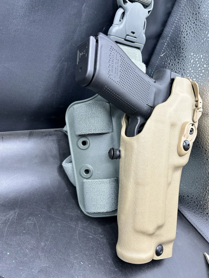 Safariland 6005rds Glock 17 19 22 23 45 ALS  Drop Leg Tan 🔴 Red Dot & Light - Image 4 of 4