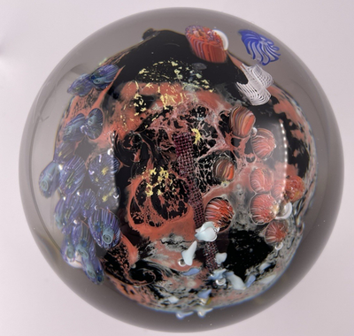#ad #ad Josh Simpson 2003 Inhabited Planet Paperweight 3.6quot; 2.6 lbs. Glass Paperweight $325.00