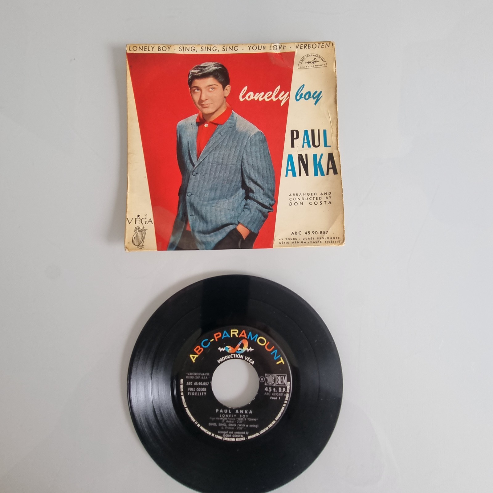 Rare Paul Anka Lonely Boy French Press.