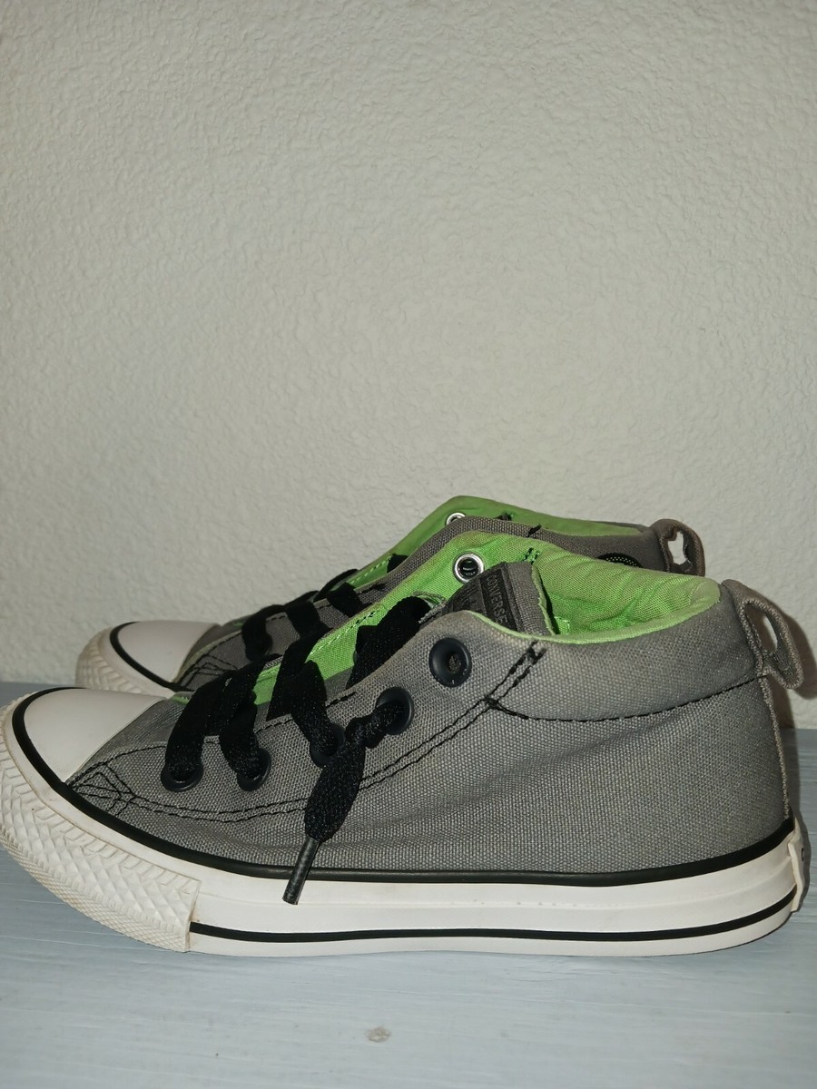 Converse Chuck Taylor All Star Mid Grey Neon Green Size 2 | eBay Converse Chuck Taylor All Star Mid Grey Neon Green Size 2 | eBay