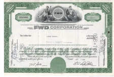 FWD Corporation - Original Stock Certificate -1964 - C015893