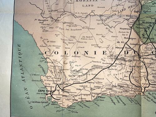 SOUTH AFRICA THEATER OF WAR ANGLO-BOER c. 1900 LARGE ANTIQUE MAP - Picture 8 of 11