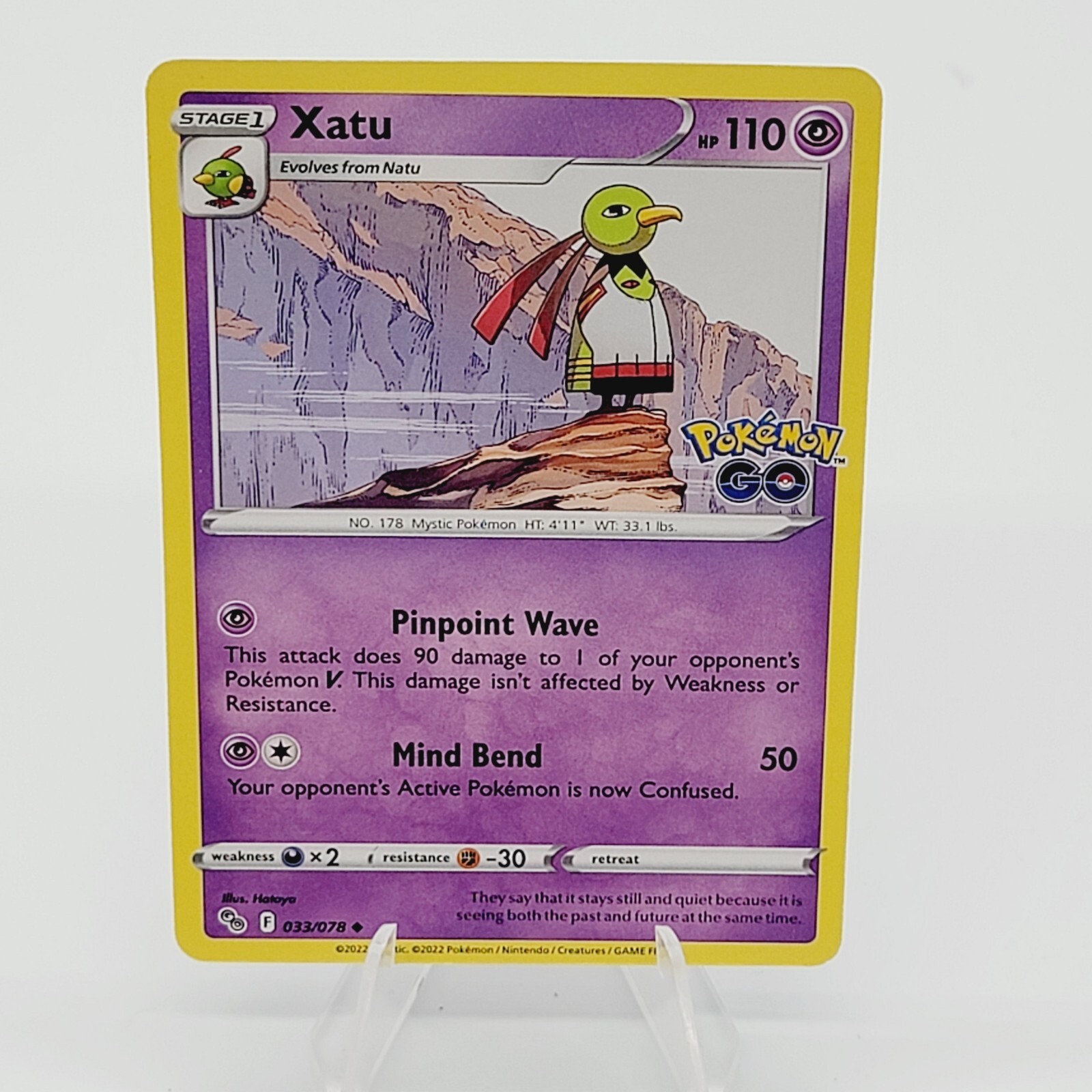 Xatu Reverse Non-Holo Pokemon TCG Card 033/078 NM
