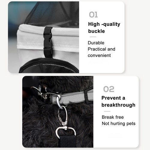 Pet Stroller, 4 Wheels Dog Puppy Stroller,Travel Carrier for Small/Medium Pet E - Picture 15 of 17